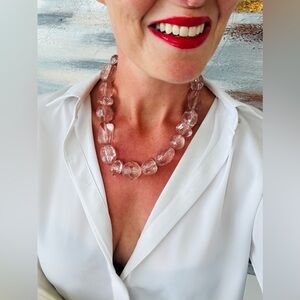 BANANA REPUBLIC Elegant Pink Beaded Necklace